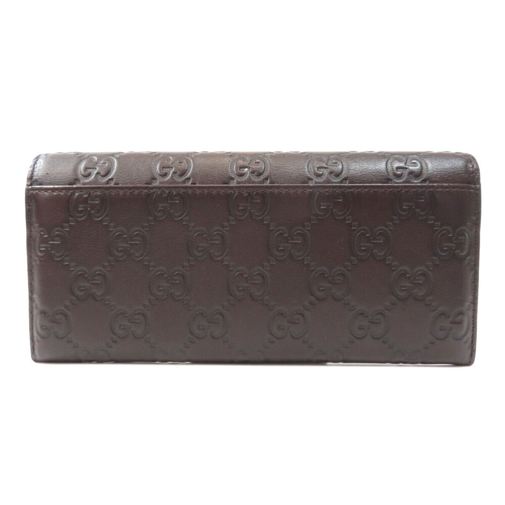 Gucci GG Leather Shima Wallet Long ssima Black